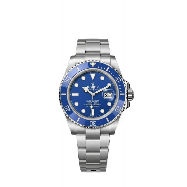 Rolex Submariner Date "Smurf" — 18k White Gold, Blue Dial and Bezel