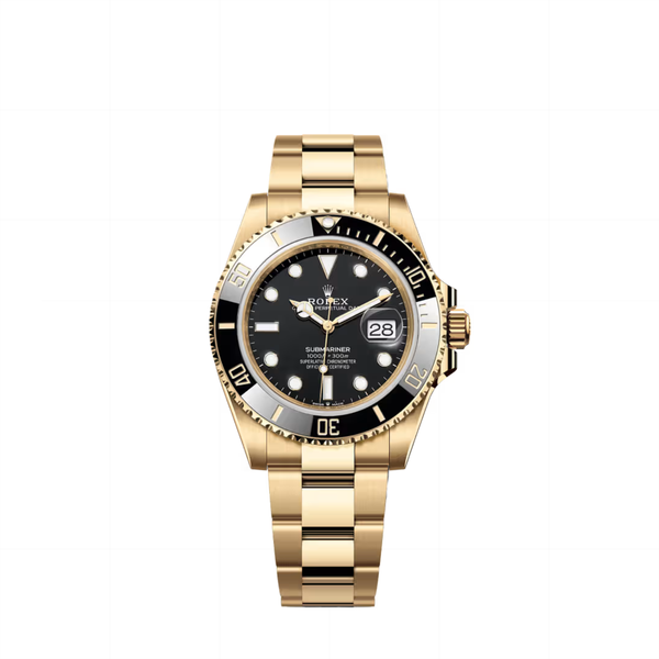 Rolex Submariner Yellow Gold Black Dial Black Bezel