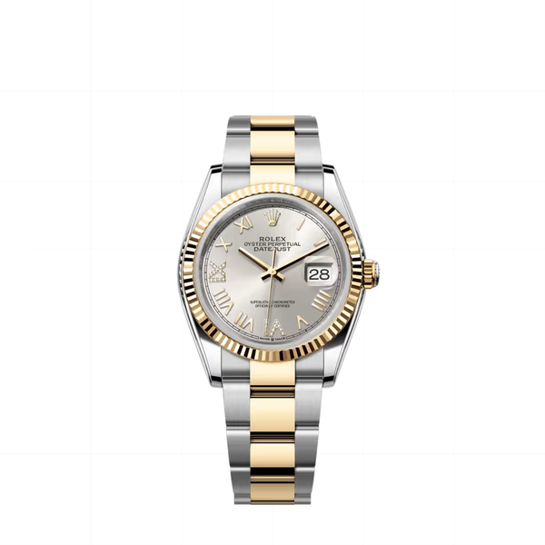 Rolex Datejust Two-Tone Silver Roman Diamond Dial