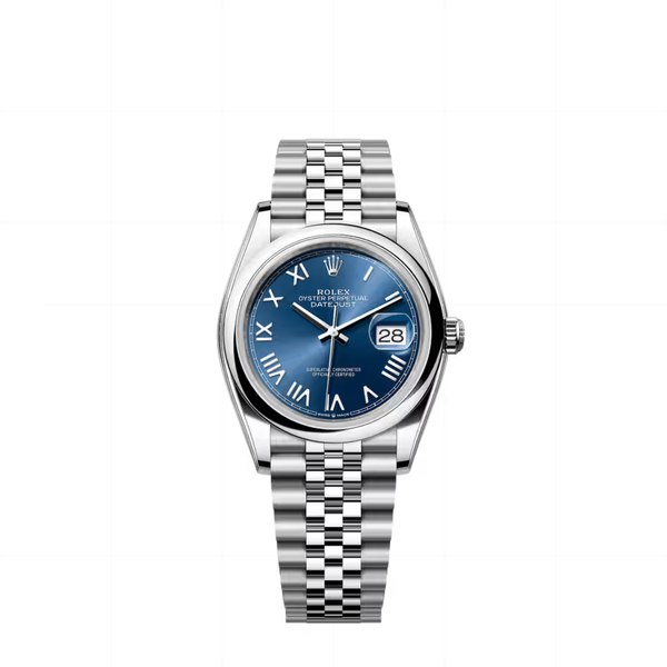 Rolex Datejust Steel Blue Roman Dial Jubilee Bracelet
