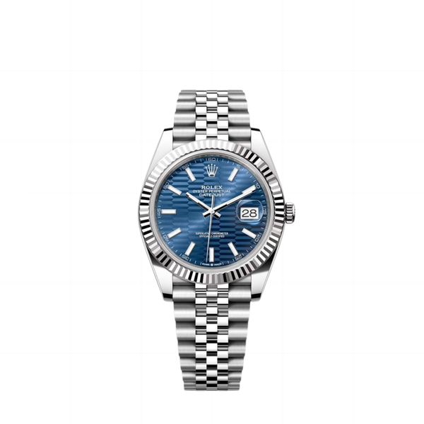 Rolex Datejust Oystersteel and White Gold, Fluted Motif Dial