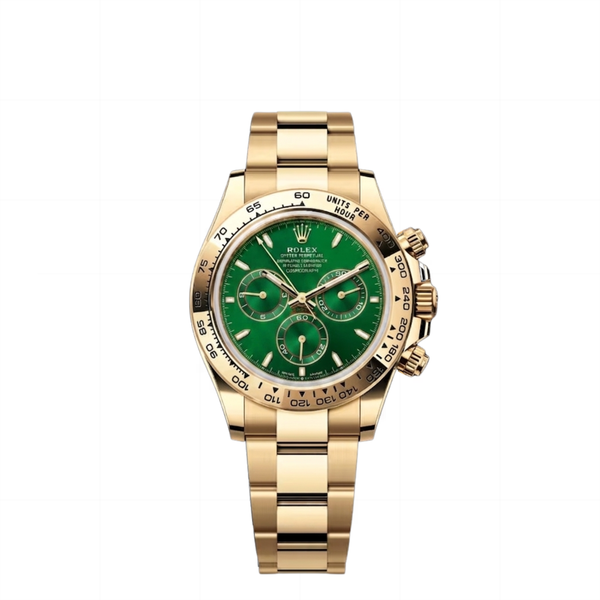 Rolex Daytona Yellow Gold Green Dial Chronograph