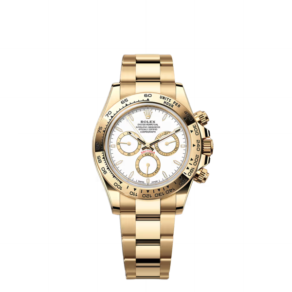 Rolex Daytona Yellow Gold White Panda Dial Chronograph