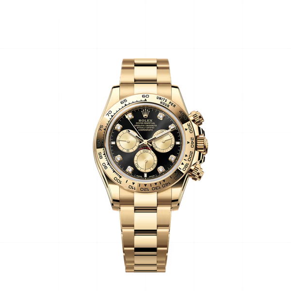 Rolex Daytona Yellow Gold Black Diamond Dial Gold Subdials