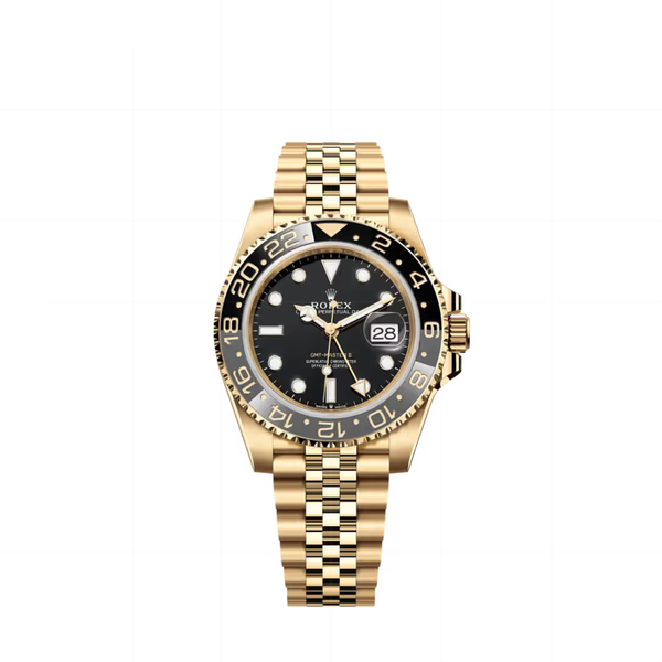 Rolex GMT-Master II Yellow Gold Black Dial Jubilee