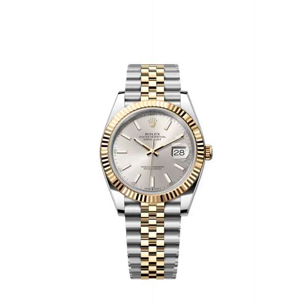 Rolex Datejust Two-Tone Silver Dial Fluted Bezel