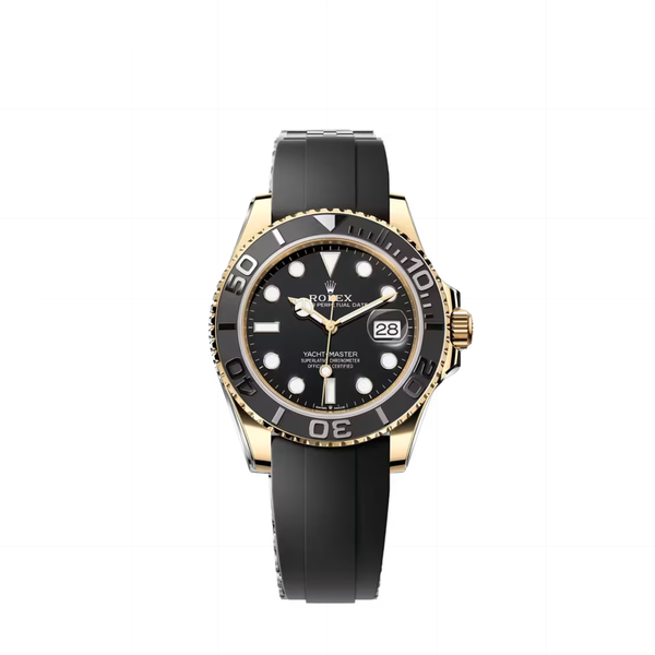 Rolex Yacht-Master Two-Tone Steel Gold Black Oysterflex