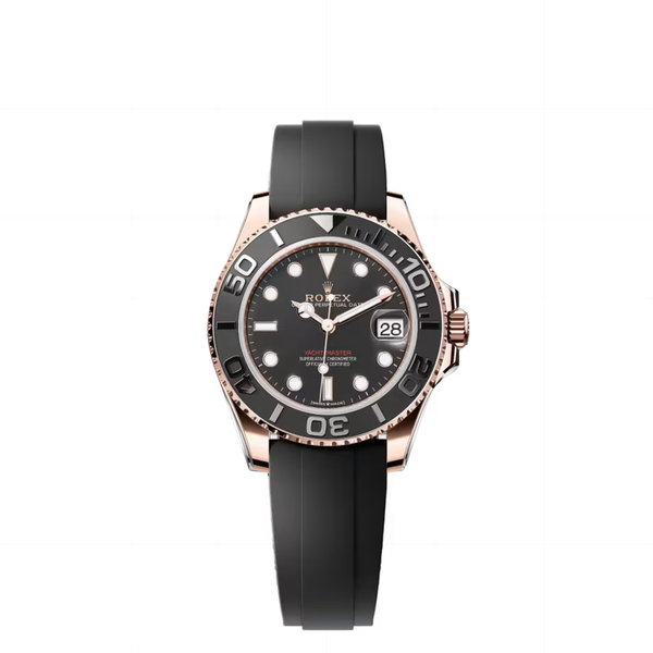 Rolex Yacht-Master Everose Gold Black Oysterflex