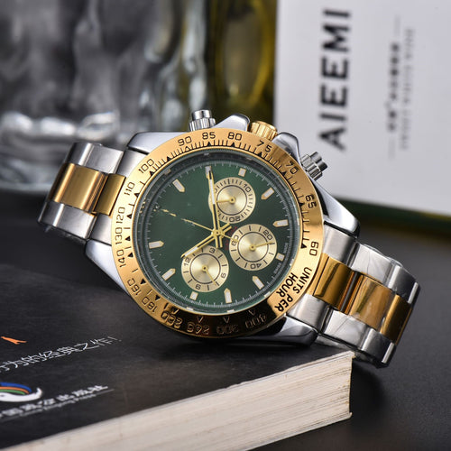 2023 men's foreign trade AliExpress independent station hot sale men's steel belt new color labor watch quartz multi-function watch
