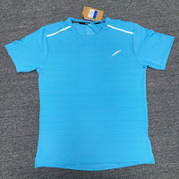 2026 cross-border suit crew neck ice silk short-sleeved T-shirt men's European and American summer sports running fitness shorts high elastic and breathable