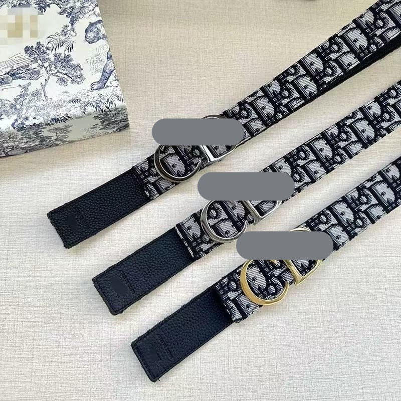 New CD Letter Buckle Genuine Leather Belt Men's Plain Top Layer Cowhide Casual Versatile Trend Business Men's Belt