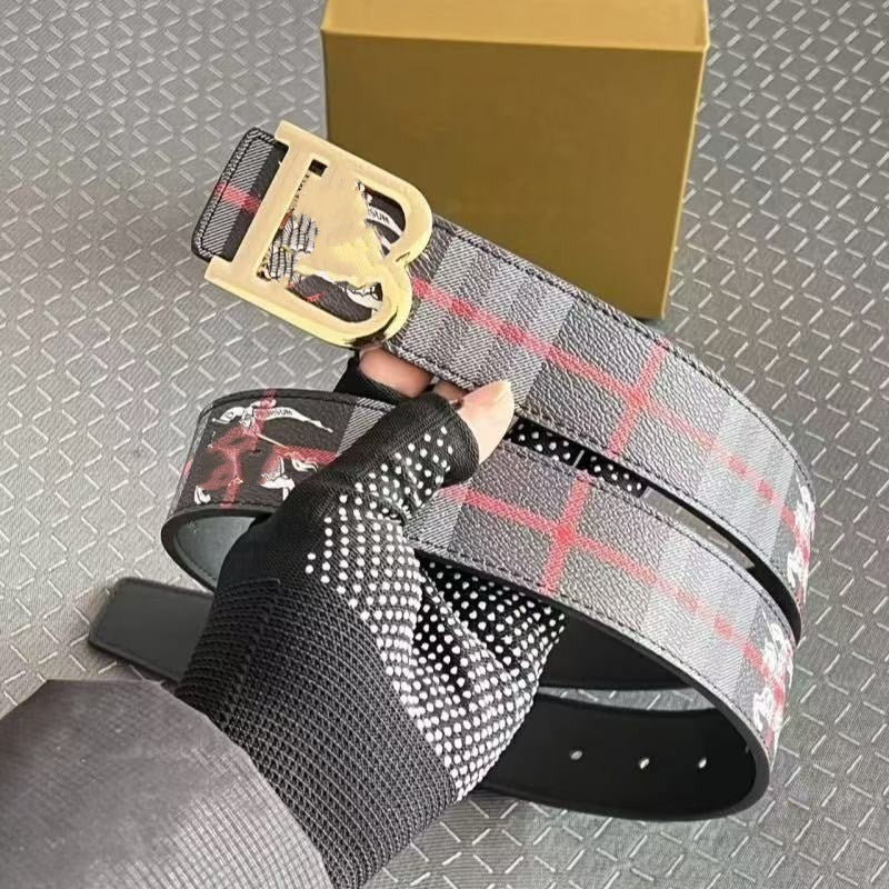 New snap fastener men's belt alloy personality cowhide temperament letter business belt casual and versatile manufacturers wholesale
