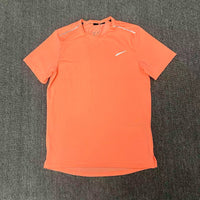 2026 cross-border suit crew neck ice silk short-sleeved T-shirt men's European and American summer sports running fitness shorts high elastic and breathable