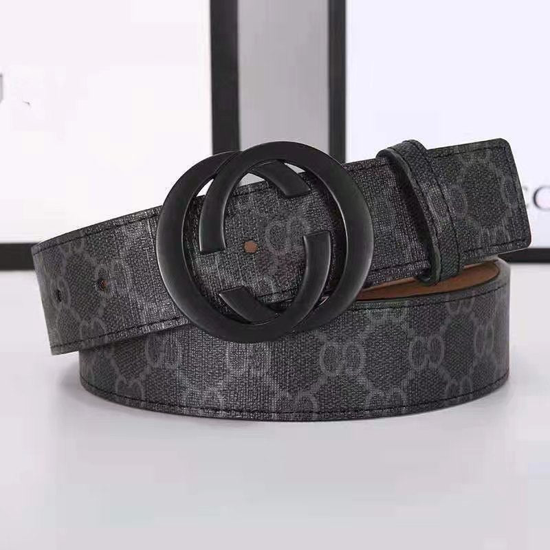 New Double G Cloth Men's Belt Smooth Buckle Business Fashion Trend Simple Young Guy Belt Cross-border Batch