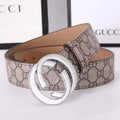 New Double G Cloth Men's Belt Smooth Buckle Business Fashion Trend Simple Young Guy Belt Cross-border Batch