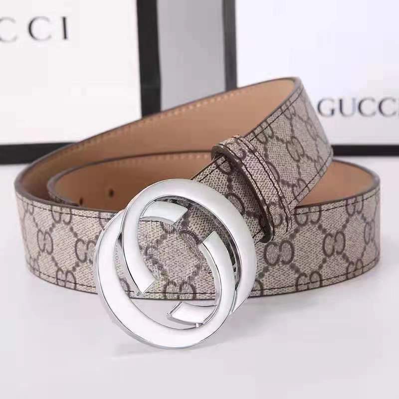 New Double G Cloth Men's Belt Smooth Buckle Business Fashion Trend Simple Young Guy Belt Cross-border Batch