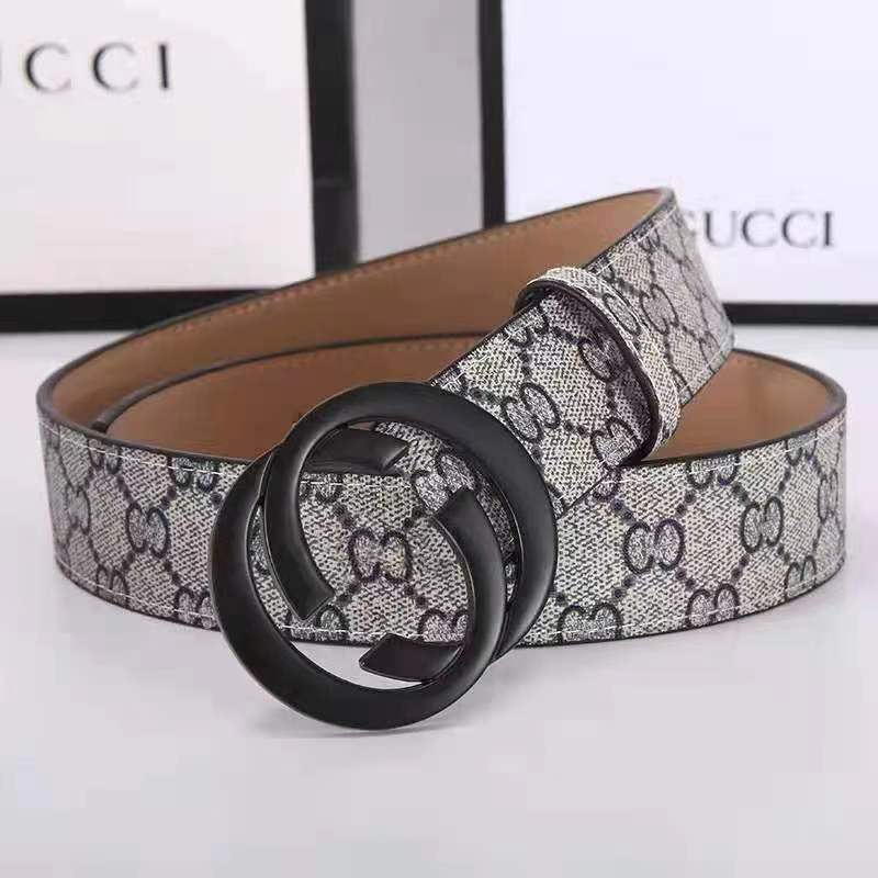 New Double G Cloth Men's Belt Smooth Buckle Business Fashion Trend Simple Young Guy Belt Cross-border Batch