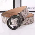New Double G Cloth Men's Belt Smooth Buckle Business Fashion Trend Simple Young Guy Belt Cross-border Batch