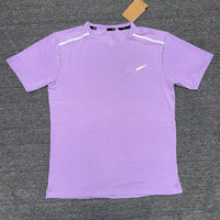 2026 cross-border suit crew neck ice silk short-sleeved T-shirt men's European and American summer sports running fitness shorts high elastic and breathable