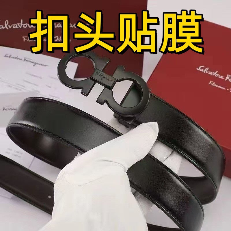 Cross-border business casual men's belt Phila light luxury reversible horseshoe leather smooth casual versatile figure 8 trouser belt