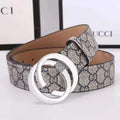 New Double G Cloth Men's Belt Smooth Buckle Business Fashion Trend Simple Young Guy Belt Cross-border Batch