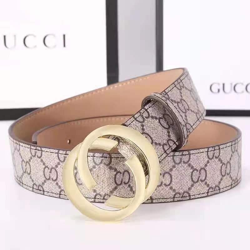New Double G Cloth Men's Belt Smooth Buckle Business Fashion Trend Simple Young Guy Belt Cross-border Batch