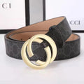 New Double G Cloth Men's Belt Smooth Buckle Business Fashion Trend Simple Young Guy Belt Cross-border Batch