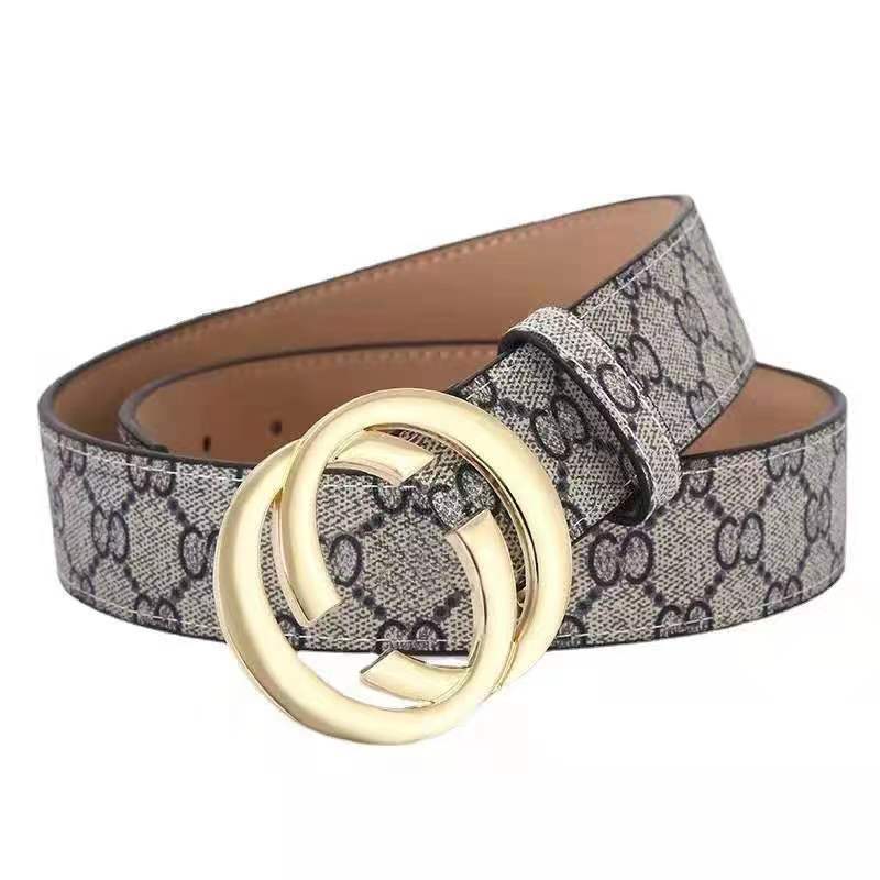 New Double G Cloth Men's Belt Smooth Buckle Business Fashion Trend Simple Young Guy Belt Cross-border Batch