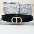New CD Letter Buckle Genuine Leather Belt Men's Plain Top Layer Cowhide Casual Versatile Trend Business Men's Belt
