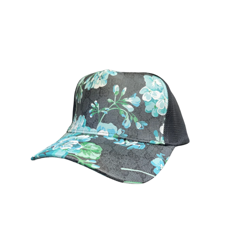 Gucci Blue Floral GG Monogram Cap