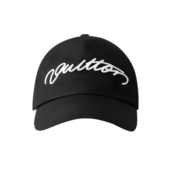 Louis Vuitton Black Script Logo Baseball Cap