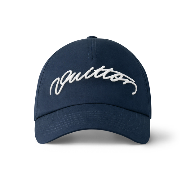 Louis Vuitton Navy Script Logo Baseball Cap