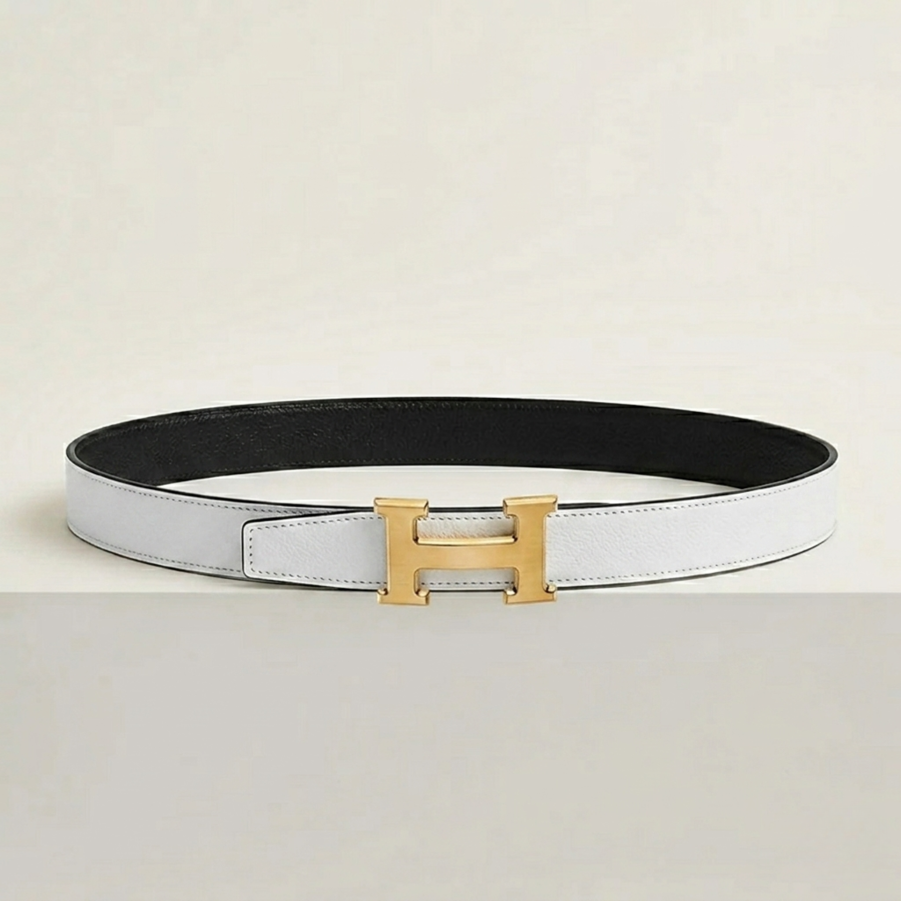 Hermes Signature H - Reversible White/Black Belt